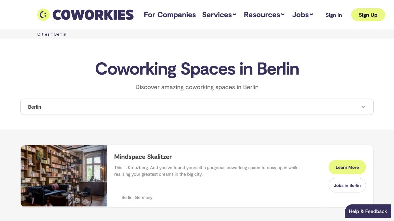 Berlin’s public coworking space listing