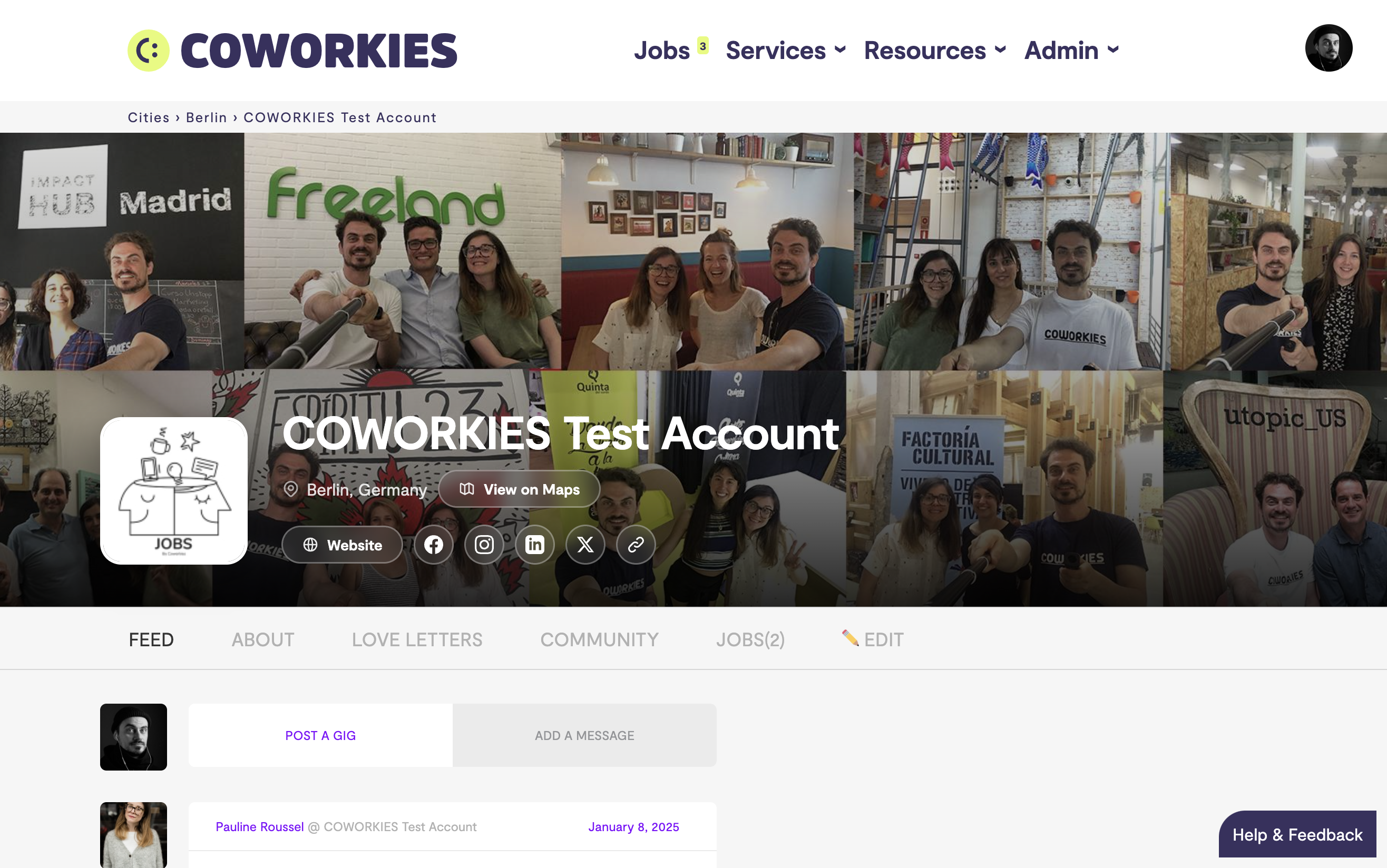Coworking Space Profile Example Space Profile Page