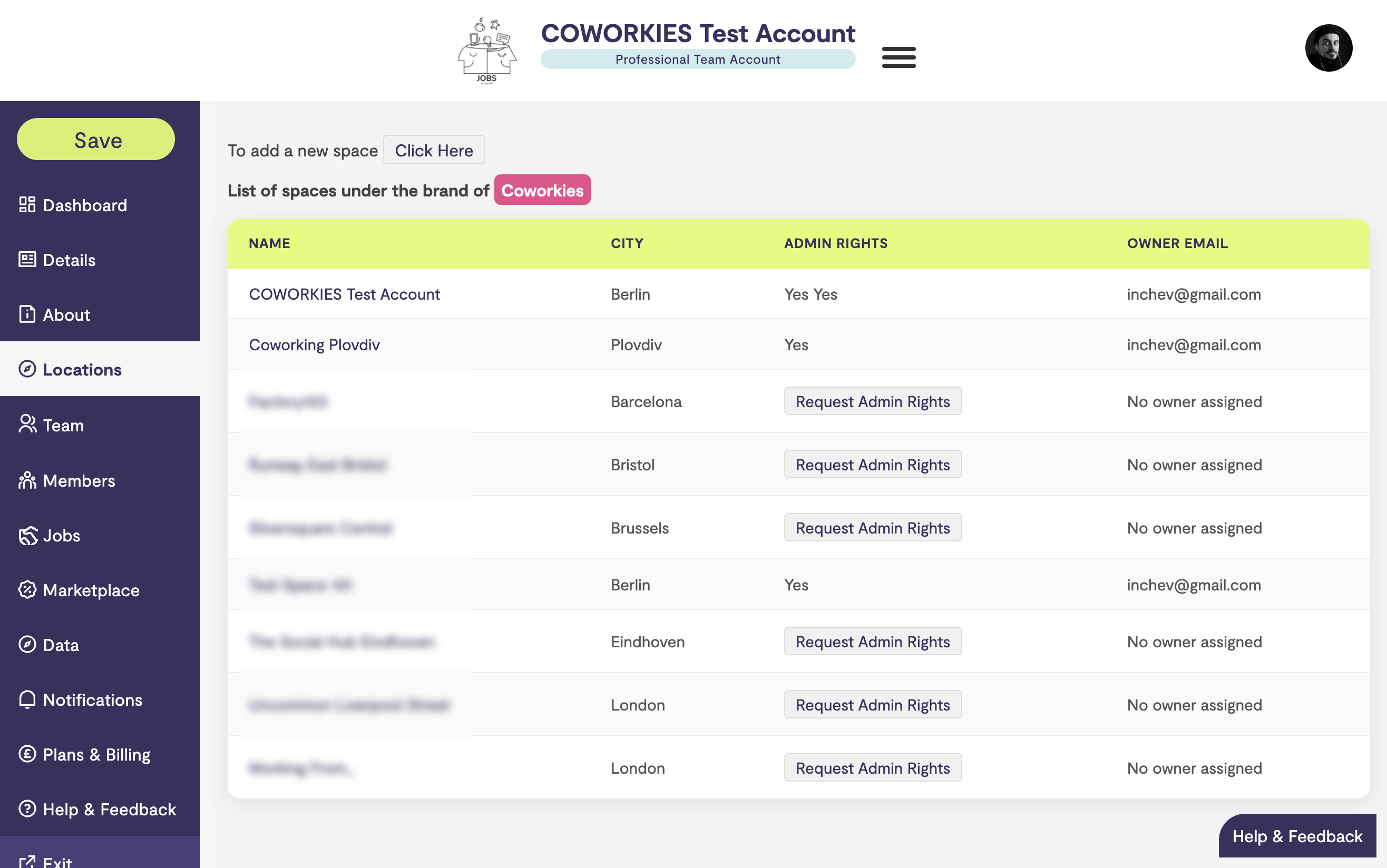 Locations Management